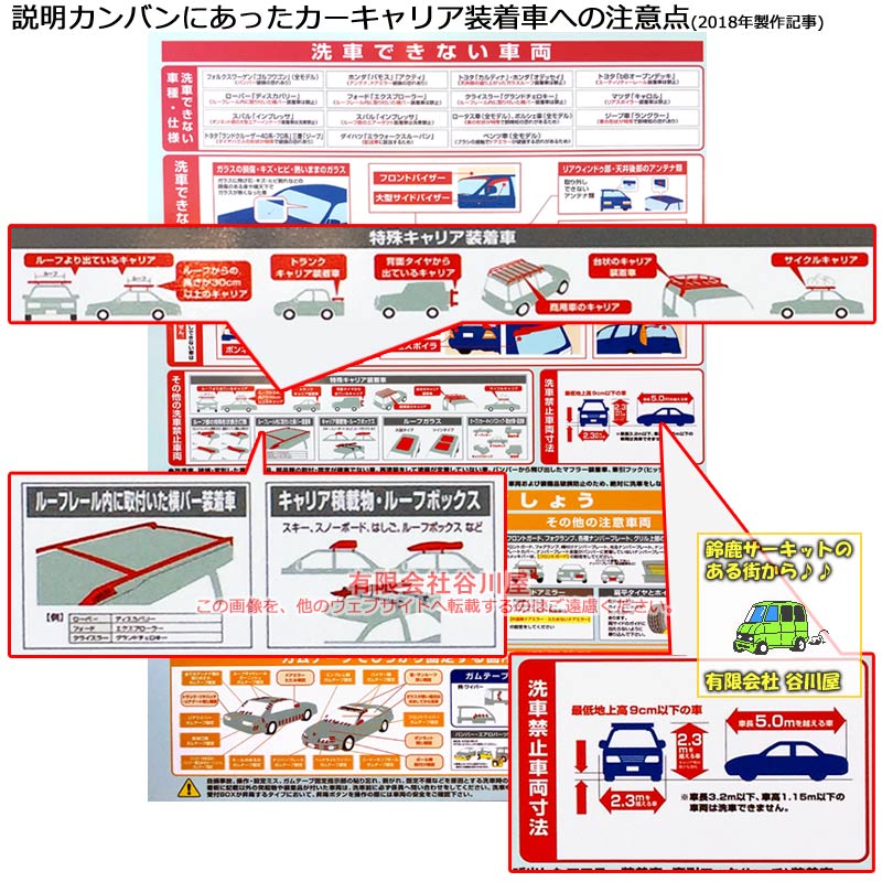 洗車機　説明板