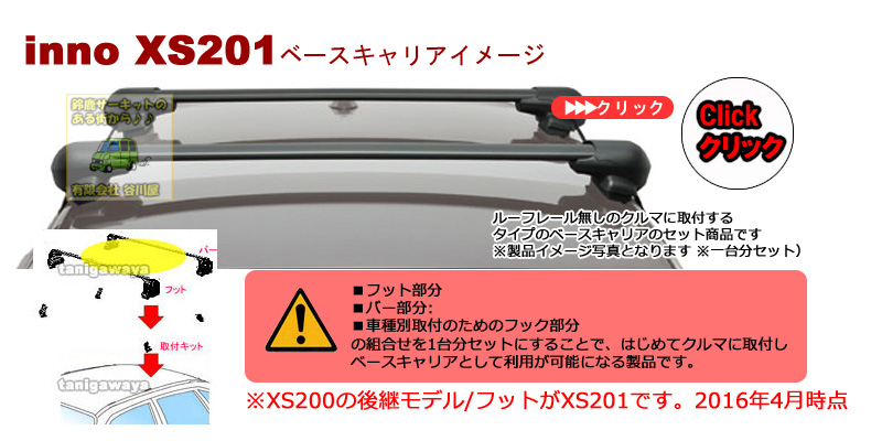 CARMATE inno XSステーセット CARMATE inno Aero Base Rack System