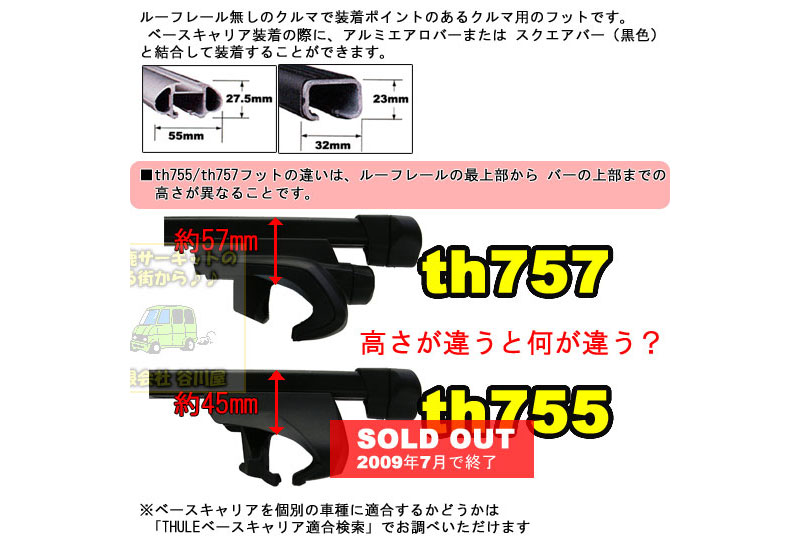 th757とth755の違い