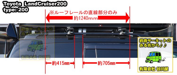 ランクル200　ルーフレール