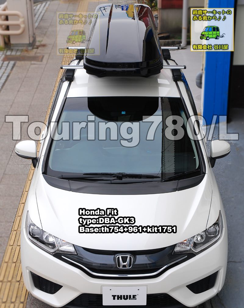 中古】 THULE スーリー ホンダ フィット FIT GR# R2 2~ 5dr 7105