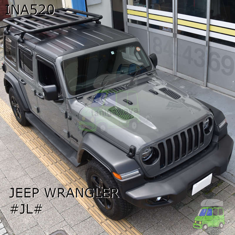 Inno INA520ルーフデッキ140をJEEP WRANGLERにinnoベースキャリアで